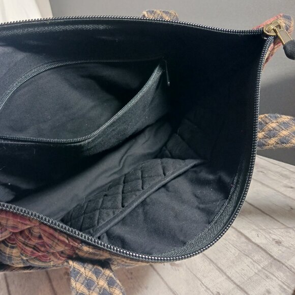 Bella Taylor "Beckham Taylor" Quilted Patchwork Shoulder Bag Black 11x8 Like New - Picture 8 of 14